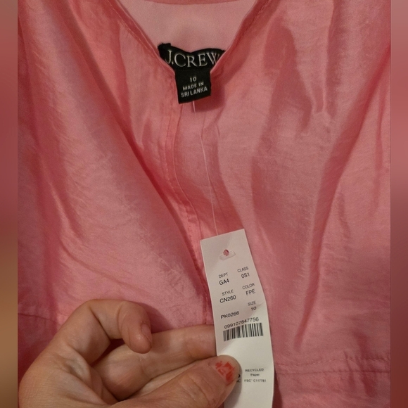 J. Crew Collection Pink Natasha Slip Dress in Organza (Frosted Peony) - Picture 8 of 13